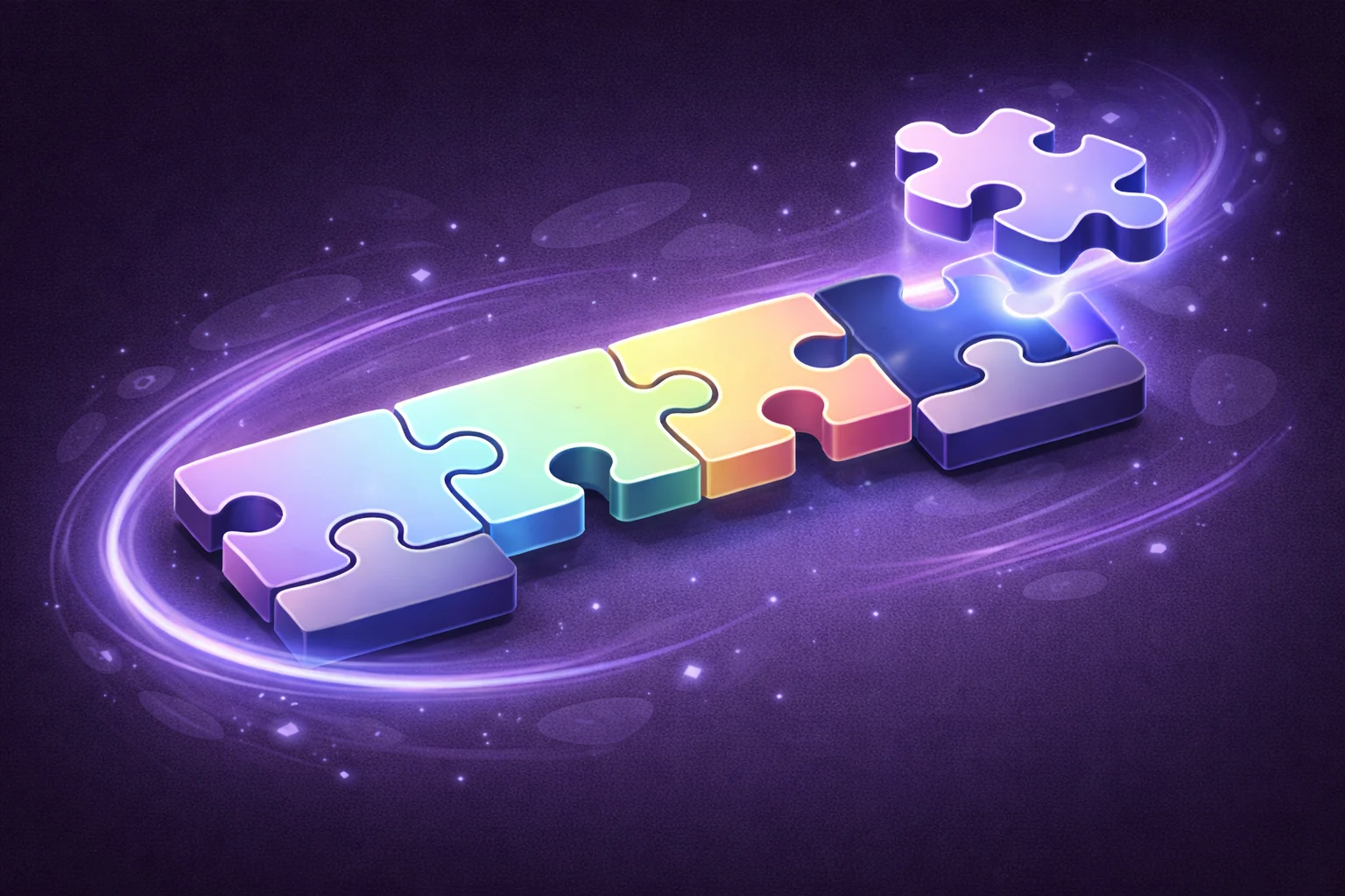 A black and white cartoon of puzzle pieces fitting together to form a text string, symbolizing how regex components build a match.